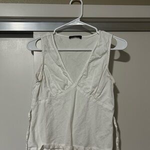 Brandy Melville Cream V-Neck Tank Top